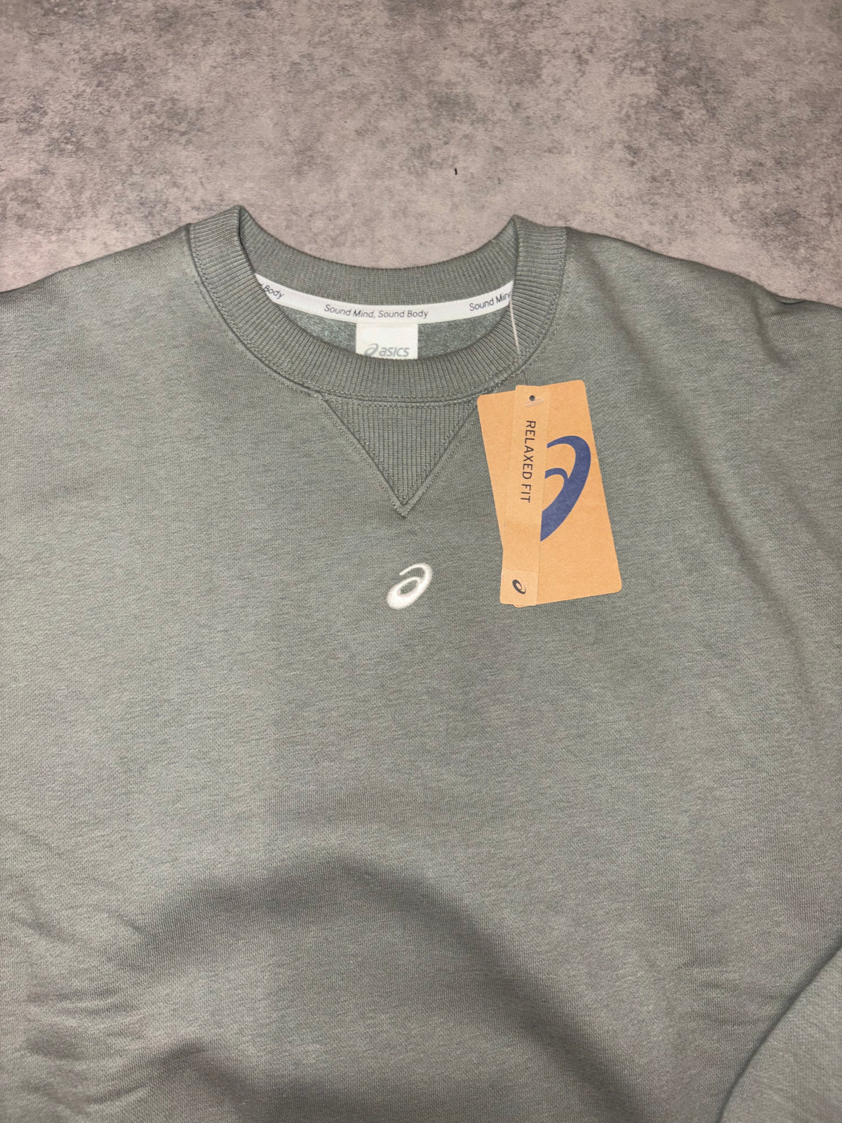 Asics Fleece Relaxed Crew Neck - Lichen Green